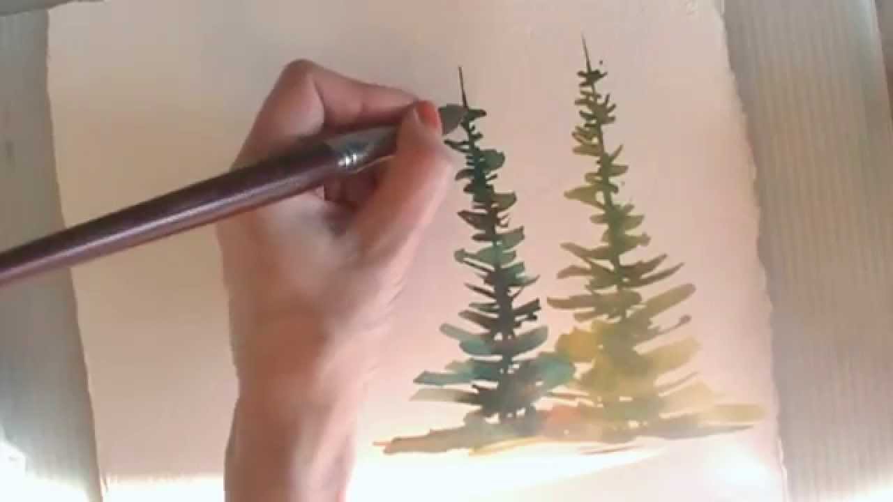 How to Paint in Watercolor: Summer & Spring Trees - YouTube