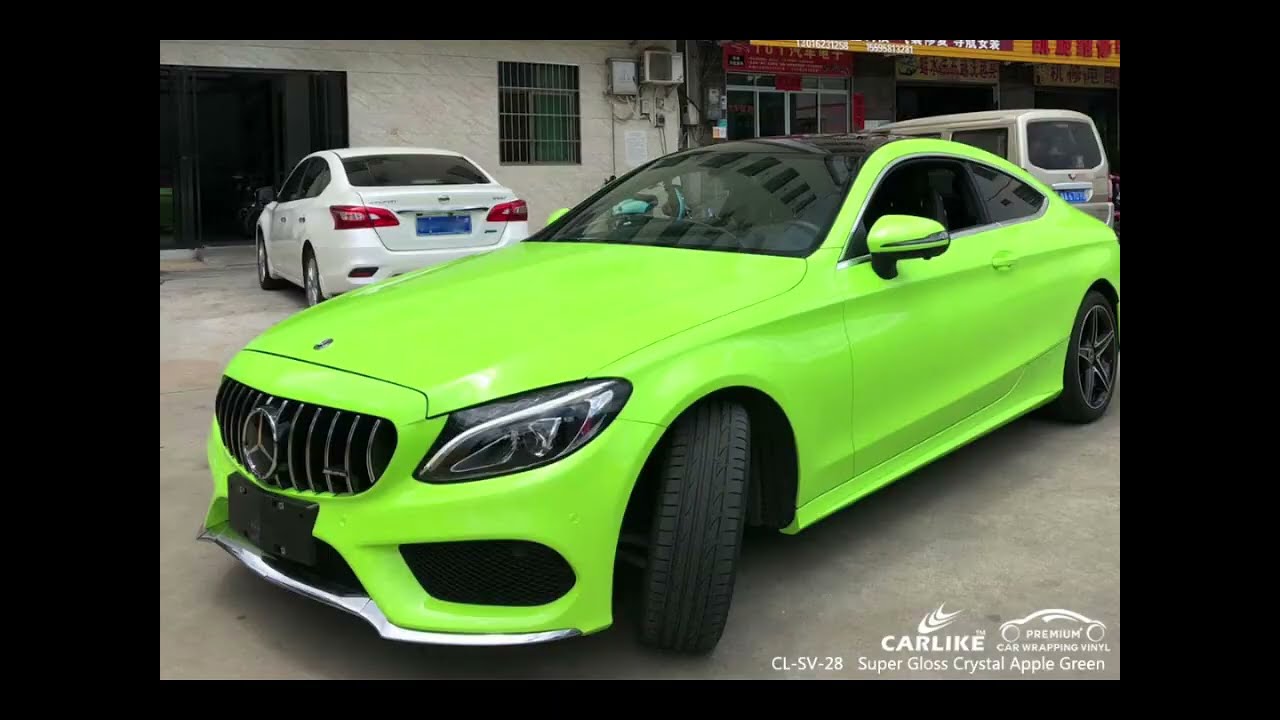 CARLIKE CL-SV-28 SUPER GLOSS CRYSTAL APPLE GREEN VINYL