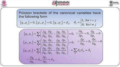 M-22. Poisson brackets and Lagrange brackets