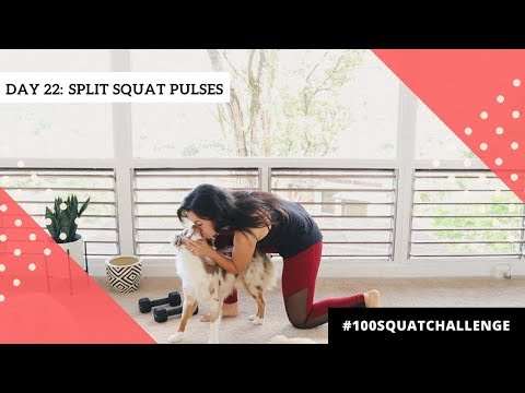 SPLIT SQUAT PULSES. DAY 22 // BLOGILATES 100 SQUAT CHALLENGE