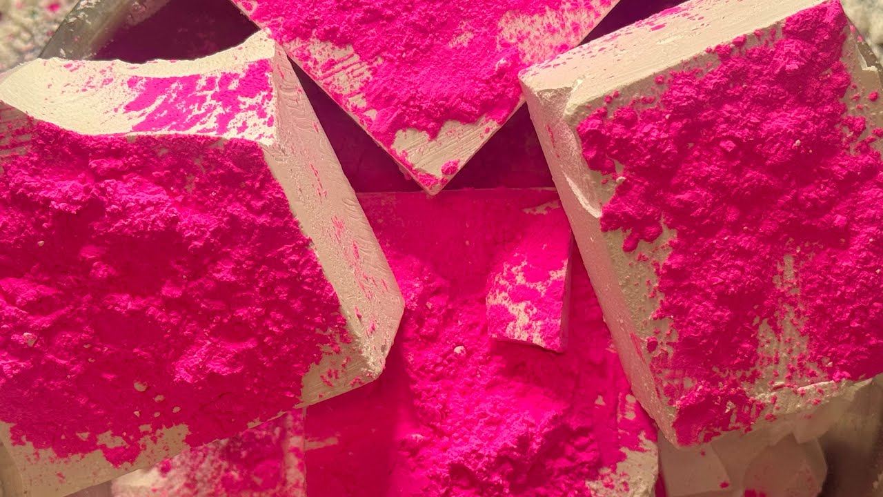 Gym Chalk ASMR : Bright Pretty Pink Pigment Over Fresh Chalk 💖🤍✨🫶🏽
