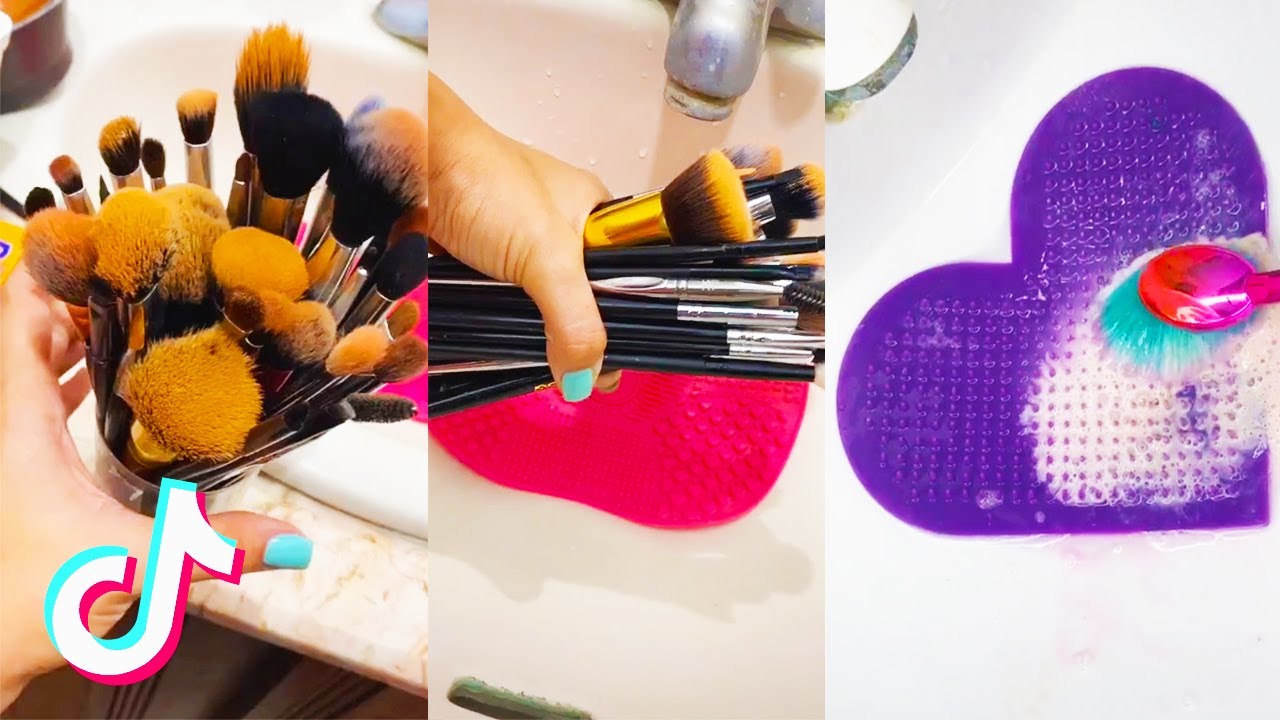 Make-Up Brush Satisfying Cleaning Compilation from TikTok - YouTube