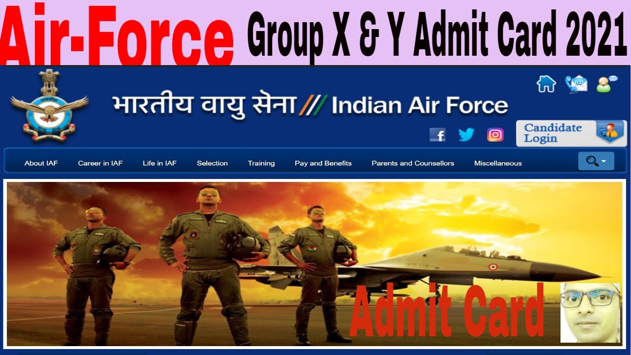 Indian Air Force Group X & Y Admit Card 2021