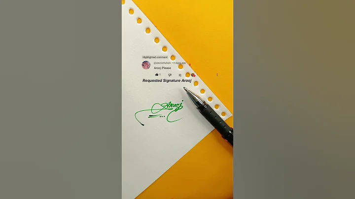 Arooj Signature Design | How To Sign The Letter A #shorts