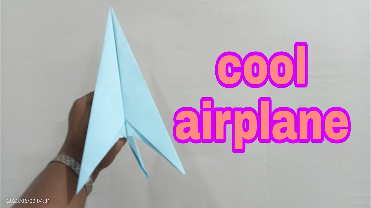 how to make cool paper Airplane that flies over 100 feet // best flying ...