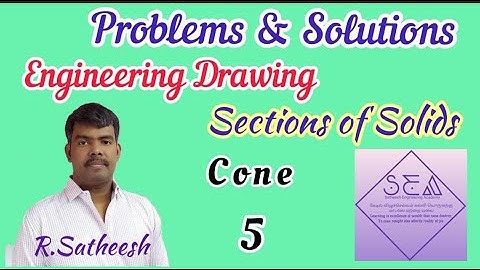 Sections of Cone 5 | Engineering Drawing UNIVERSITY Questions | (SEA)