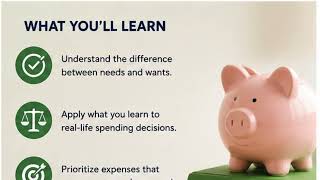 Budgeting Basics Needs vs Wants Exercise Opening Presentation