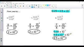 Pre-Algebra Lesson 4.5 Guided Notes - Computing with Scientific Notation