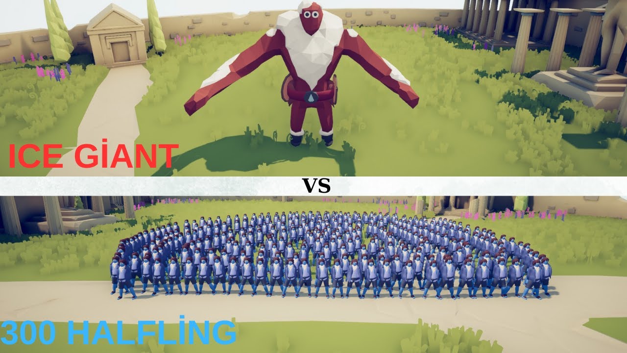 1 Ice Giant VS 300 Halfling/Totally Accurate Battle Simulator