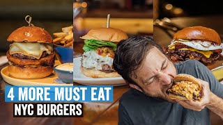 Top 4 MORE MUST EAT Burgers in NYC! | Jeremy Jacobowitz