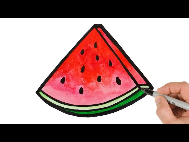 Art for Kids: How to Draw and Watercolor Paint a Tropical Watermelon Design, Em Winn