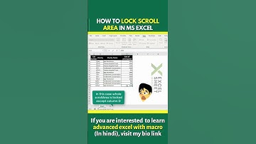 How To Lock Scroll Area In Ms Excel | Excel Tips & Tricks #shorts #ytshorts #exceltips