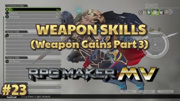 RPG Maker MV Tutorial: Weapon Skills