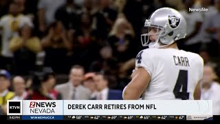 Former Las Vegas Raiders QB Derek Carr retiring because of right shoulder injury