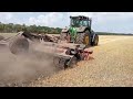 Работа в поле дисковой бороны производства белгородского завода «Плотавское», на шинах BKT