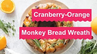 Edible Centerpiece Made of Cranberry-Orange Monkey Bread