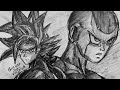 Full video_Goku vs Frieza_from dragon ball Z #drawing #youtube #dragonball #goku #anime #dbz #art