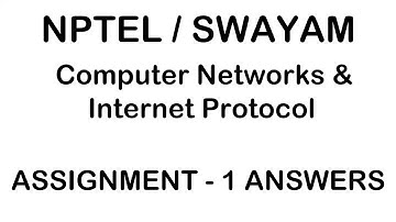 Nptel Computer Networks and Internet Protocol Assignment 1 Week 1 Answers Solution Swayam Networking