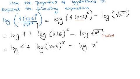 Expanding a logarithmic expression problem type 3