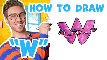 How to Draw the Letter "W" From Alphabet Lore | Drawing Lessons For Kids | Easy Step by Step