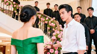 Poor girl in green dress stuns the banquet; CEO is utterly captivated.