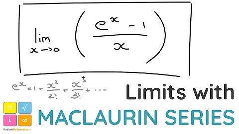 Evaluating Limits with Maclaurin Series, How to Find the Limit,  Example 2