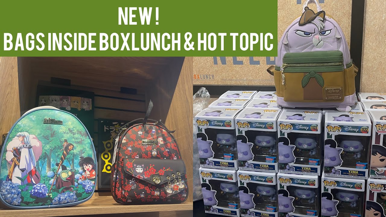 New! Disney Loungefly backpacks & other bags inside Boxlunch/Hot Topic