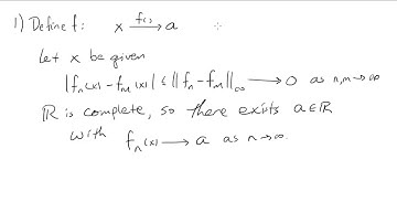 Math 361B C[0,1] is complete