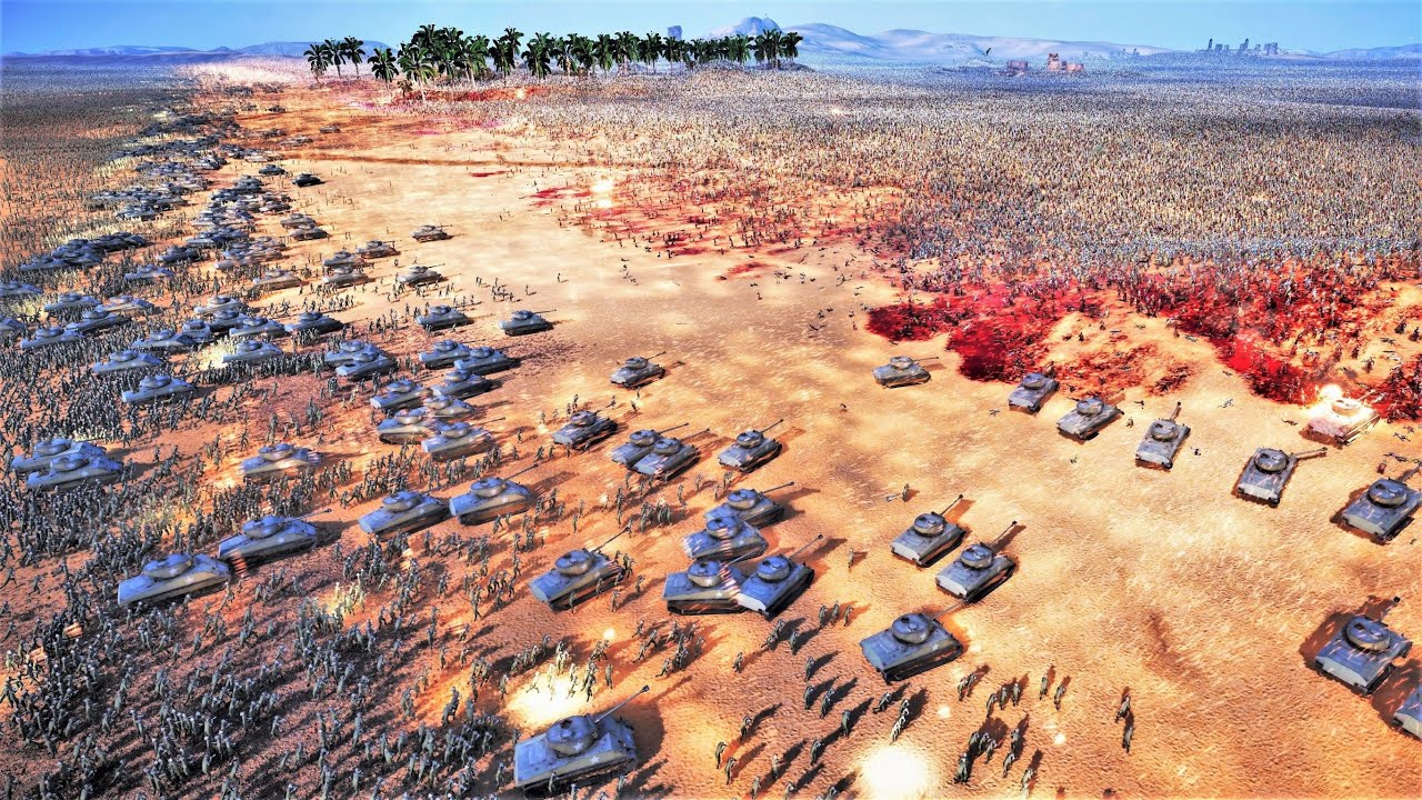 50.000 WW2 GERMAN ARMY vs 3 MILLION MEDIEVAL ARMY - Ultimate Epic Battle Simulator 2