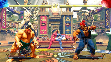 Perfect! E. Honda vs Akuma (Hardest AI) - Street Fighter V (PS5 4K 60FPS)