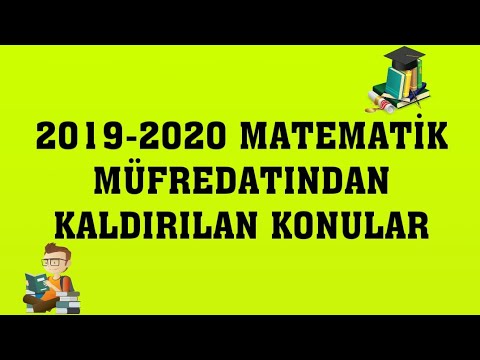 2019-2020 Matematik Müfredatından Kaldırılan Konular (Meb Kazanımları)