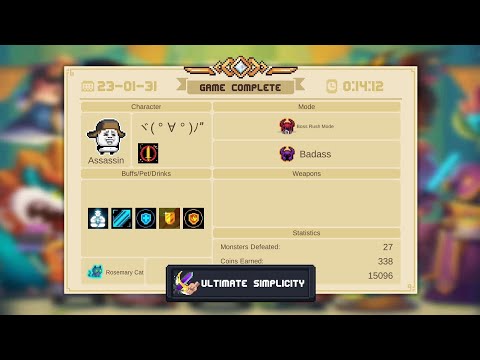 I beat Soul Knight Rush To Purity Badass without weapons