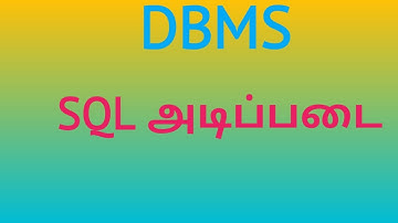 12th Computer Application | Chapter 3 | Tamil Medium | SQL