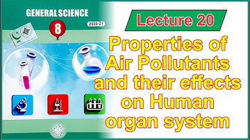 Properties of Air Pollutants and their effects on Human organ system | Class 8 Science | Lecture 20