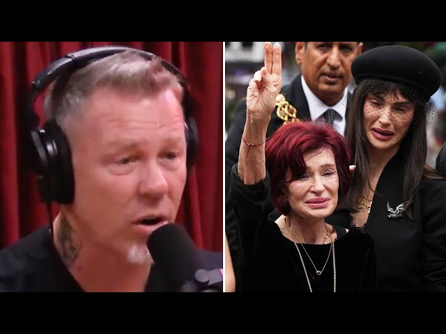 James Hetfield BREAKS DOWN & CRIES After Attending Ozzy Osbourne's Funeral  - YouTube