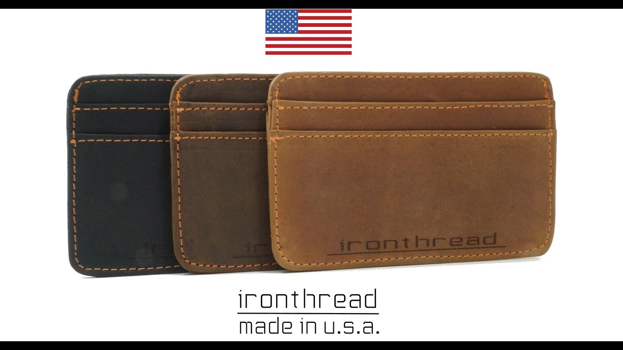 IRONTHREAD - The American Slim Wallet - Made in USA - YouTube