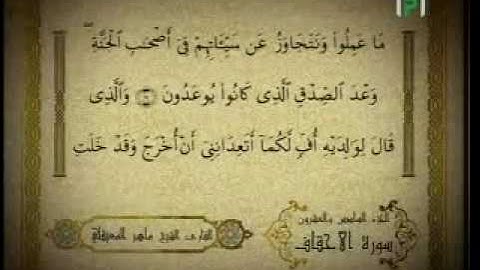 تلاوة خاشعة ومؤثرة للشيخ ماهر المعيقلى من سورة الأحقاف