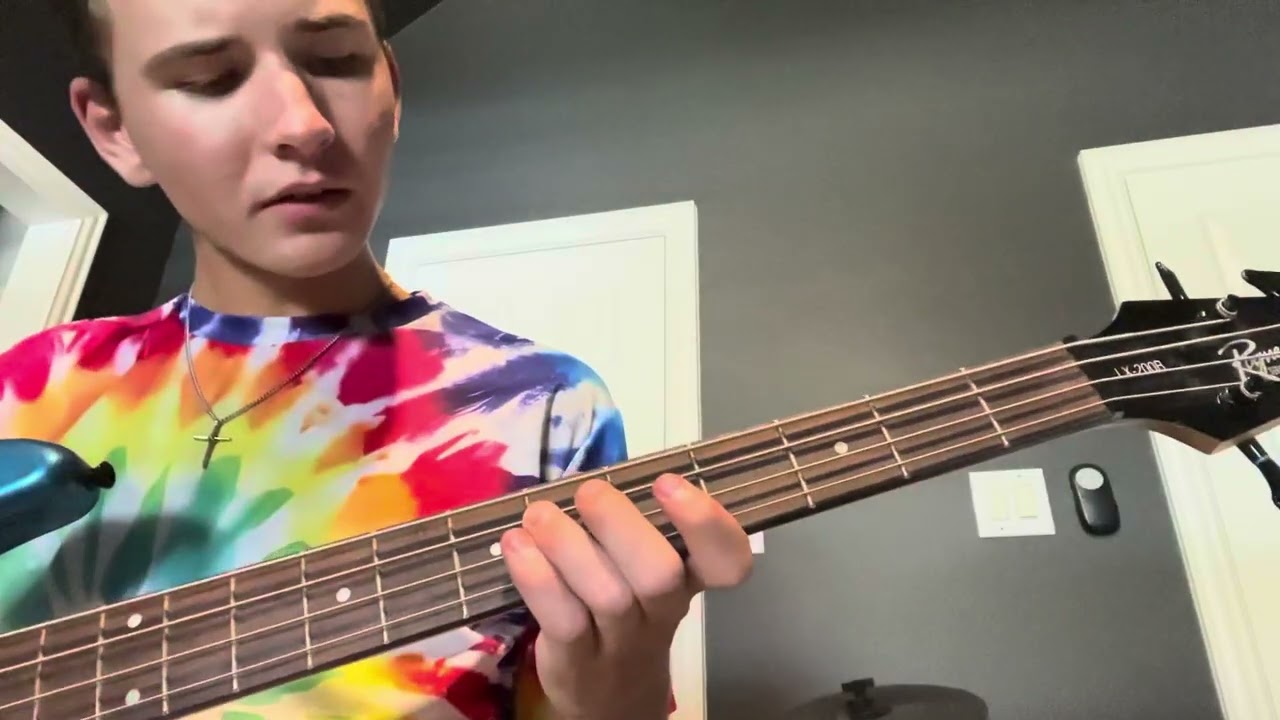 I Took A Pill in Ibiza (Seeb Remix) by Mike Posner on the bass guitar