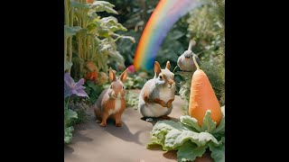 Benny the Brave Bunny's Rainbow Carrot Adventure | Kids' 3D Animated Story