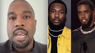 Kanye West CALLS MEEK MILL \& Diddy FAKE GANGSTERS For Criticizing His White Lives Matter Shirt