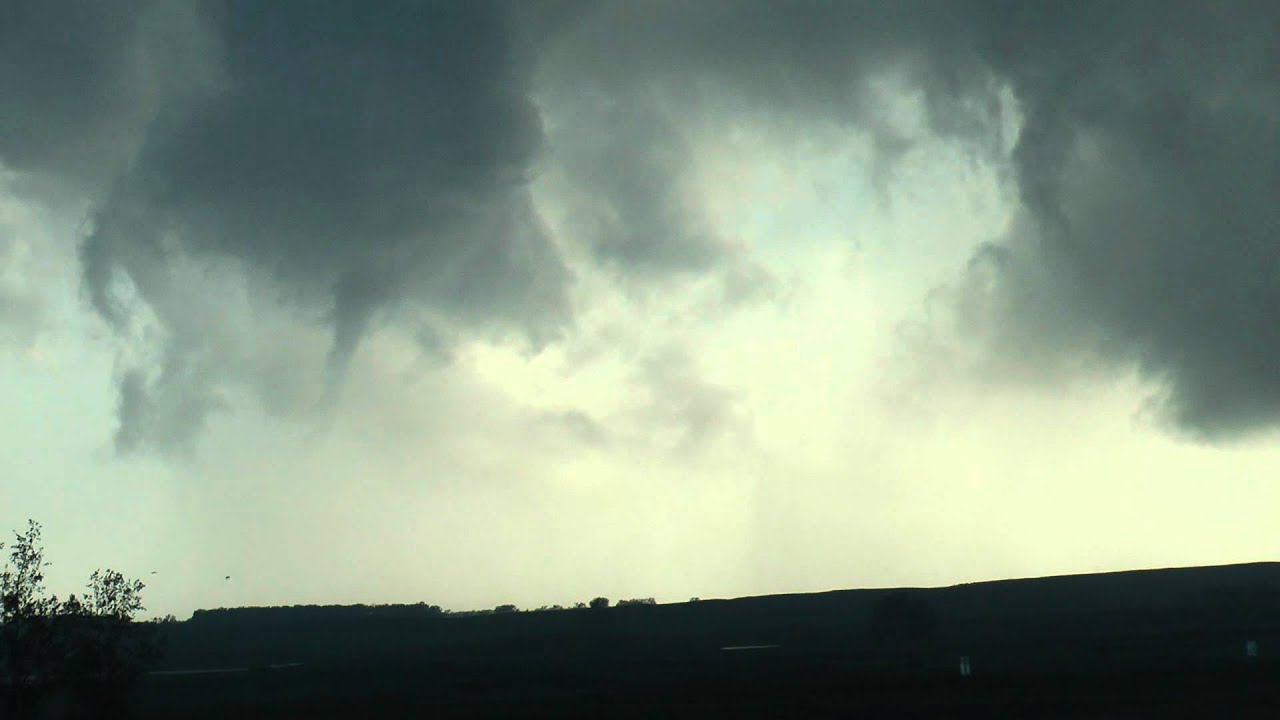 Funnel cloud rotating on supercell SW Jamestown, ND 7th June 2011 YouTube