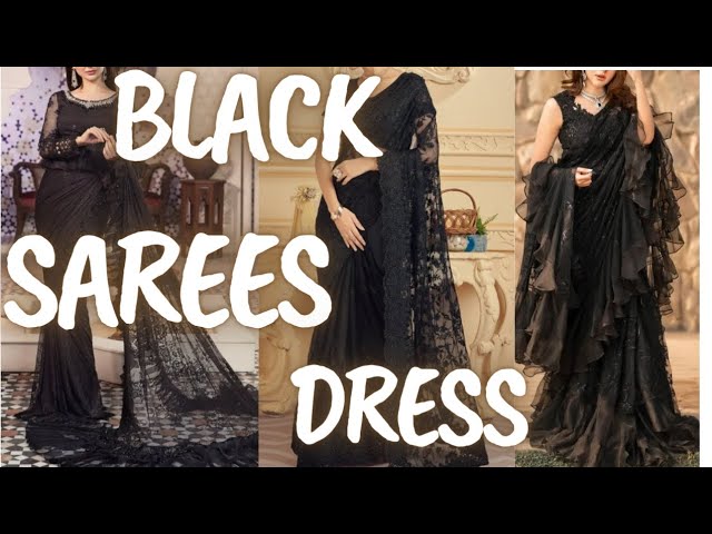 Black saree design 2023 for paty & wedding dress #black #saree #dressideas  #partywear #new #fashion - YouTube