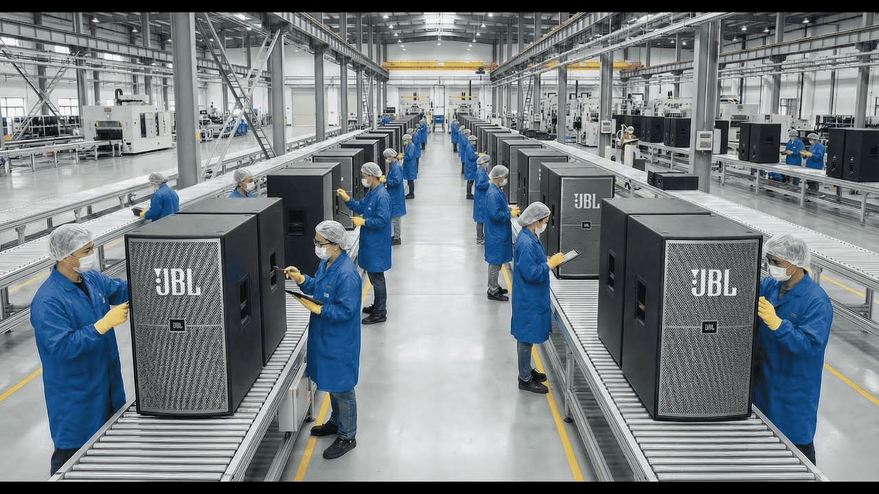 Inside the JBL Factory: From Raw Birch Plywood to JBL KP 6012 Karaoke Speakers (Full Process)
