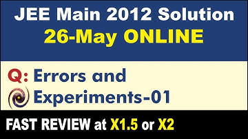 JEE Main 2012 Physics Solutions | Errors and Experiments-01
