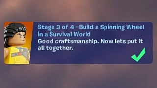 Build a Spinning Wheel in a Survival World - LEGO Fortnite Quests screenshot 5