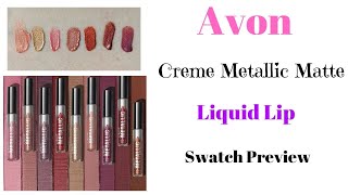 Avon NEW Metallic Matte Liquid Lip Swatch Preview #Avon #Swatches #Lip