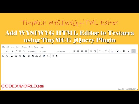 Video: Bagaimanakah cara saya menambah editor Wysiwyg ke tapak web saya?