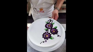Large Circle Decoration Painting Process Learning to Paint from Scratch