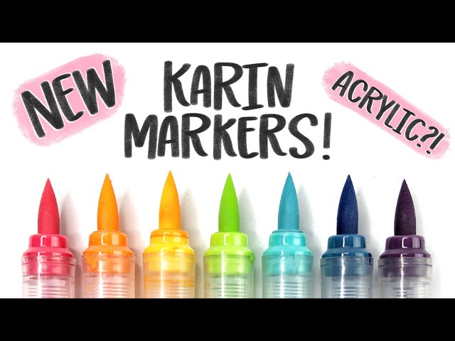 NEW Karin Markers- Acrylic!  Pigment Decobrush Brush Markers