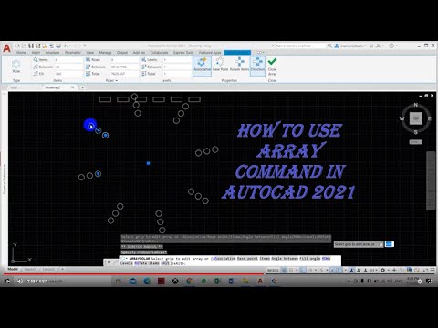 How To Use Array Command in Autocad 2021